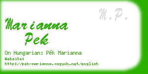 marianna pek business card