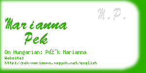 marianna pek business card